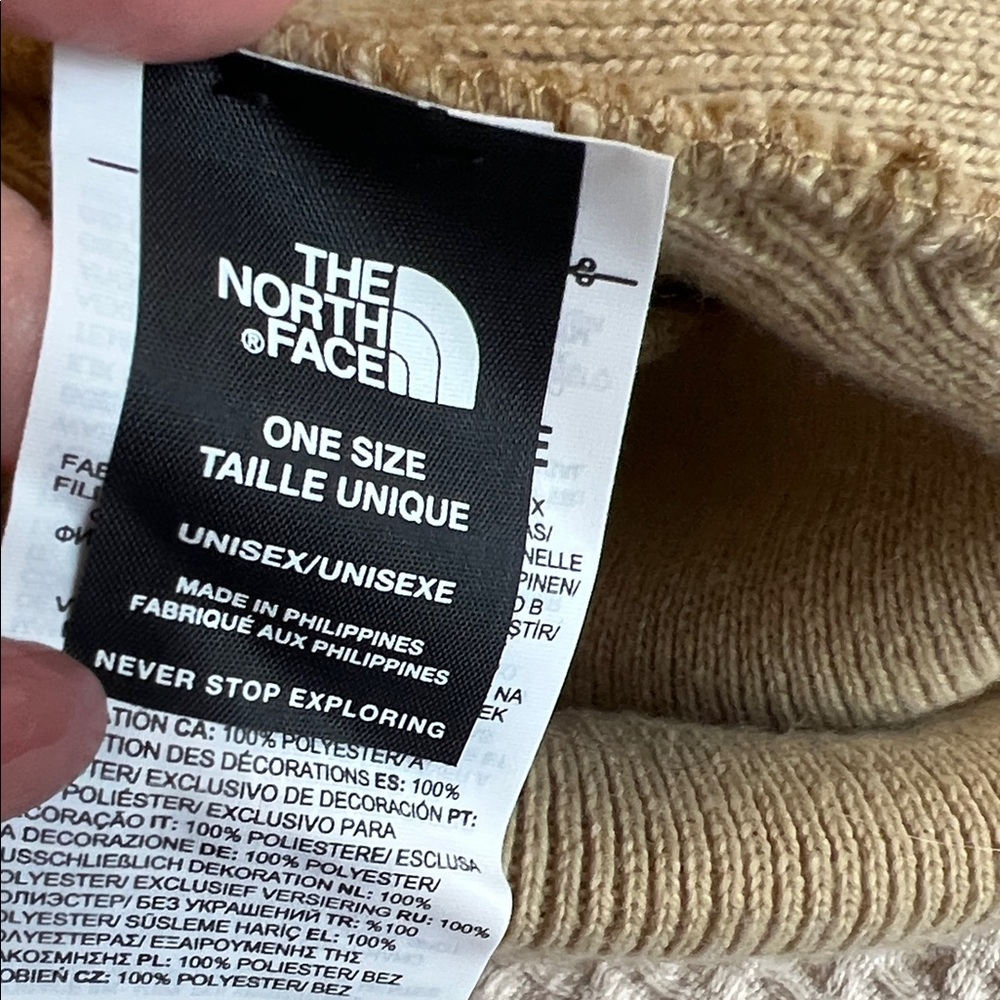 The North Face Beige Knit Beanie - Picture 3 of 3